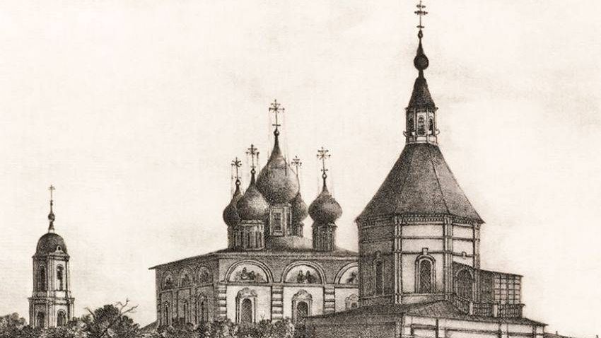 Златоустовский монастырь литография 1860 г