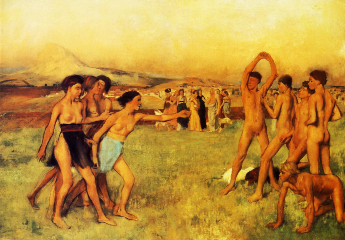 Эдгар Дега. Спартанские девушки вызывают на состязание юношей. 1860