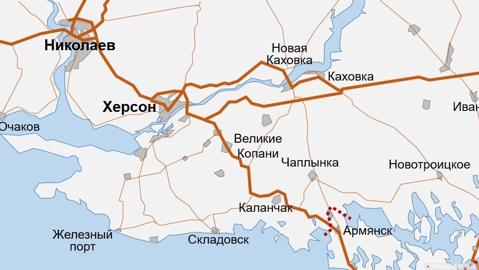 Карта Херсонской области