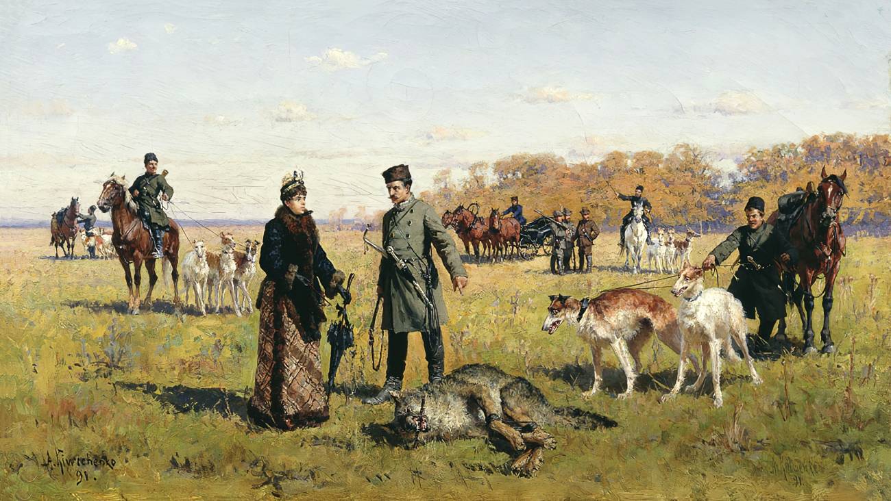 Алексей Кившенко. Заструненный волк. 1891