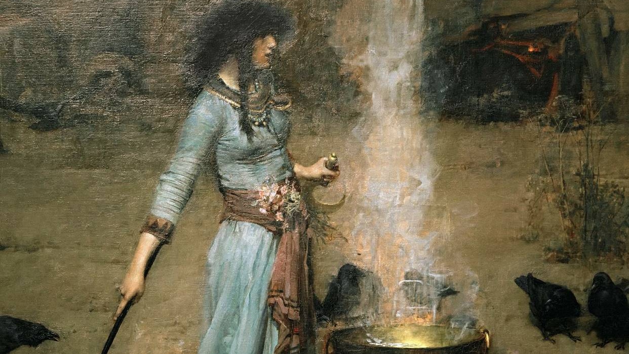 Джон Уильям Уотерхаус. Магический круг. 1886