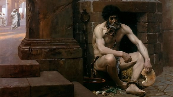 Жан-Леон Жером. Собачья конура (военнопленный в Риме). 1881