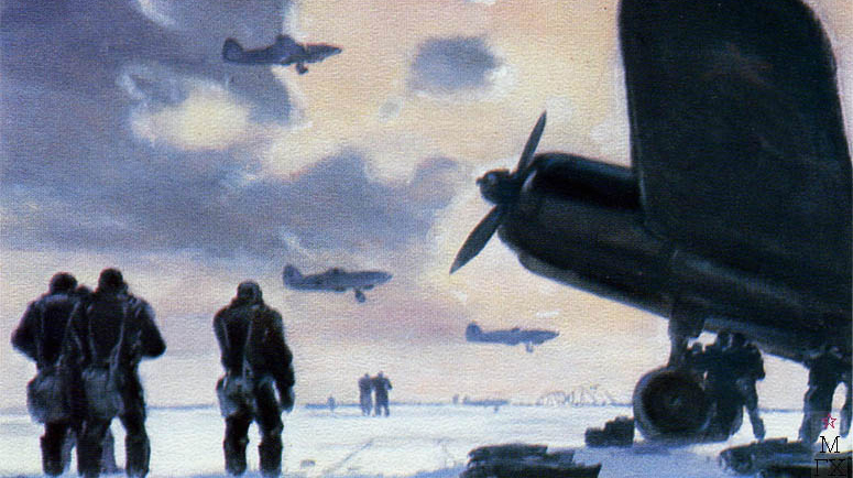 Г. Нисский. Утро на аэродроме. 1942 год.