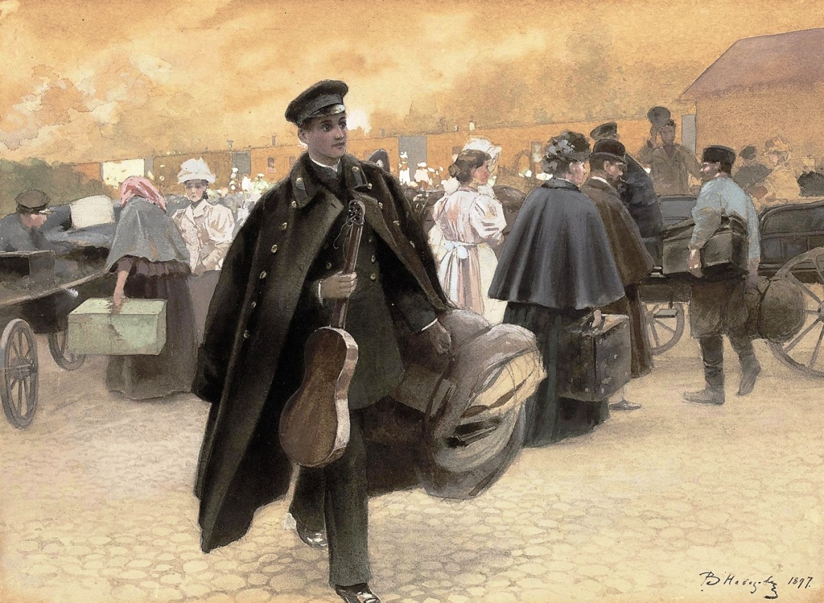 Навозов Василий Иванович (1862-1919) «Офицер в увольнении» 1897