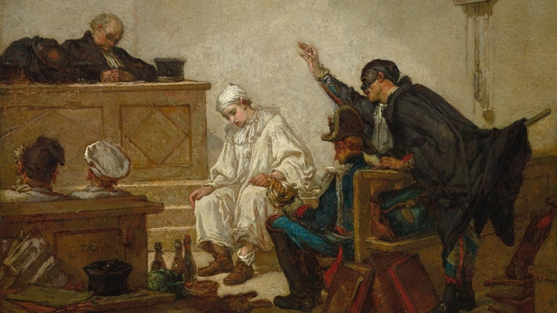 Тома Кутюр. Пьеро в суде. 1863 г.