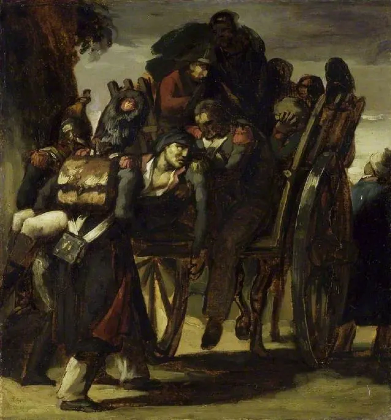 Теодор Жерико. Повозка с ранеными солдатами. 1817