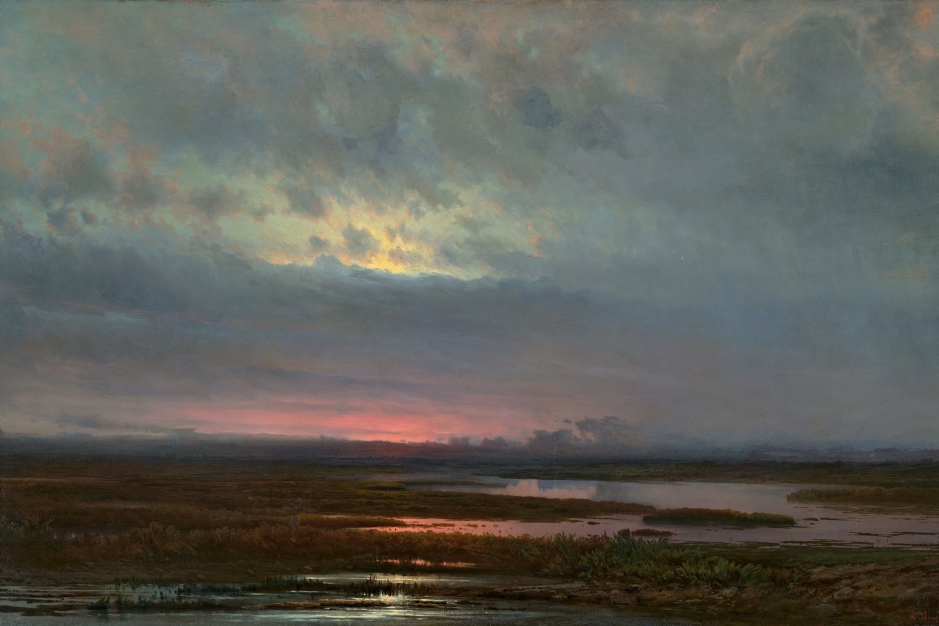Алексей Саврасов. Закат над болотом. 1871