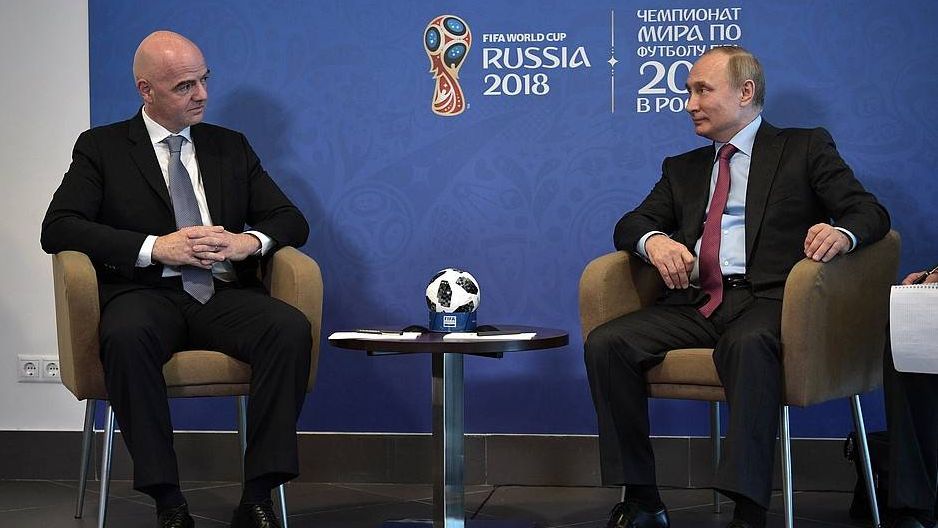 Встреча Владимира Путина с президентом ФИФА Джанни Инфантино