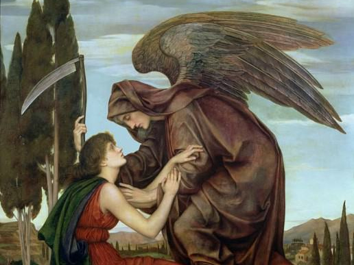 Эвелин де Морган. Ангел смерти (фрагмент). 1880