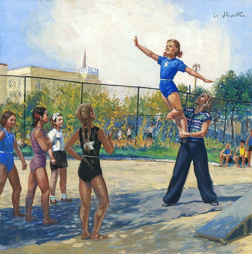 Витинг Н. И. Юные гимнастки. 1950-е