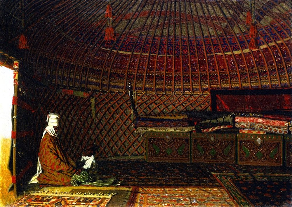 Василий Верещагин. В юрте богатого киргиза. 1870