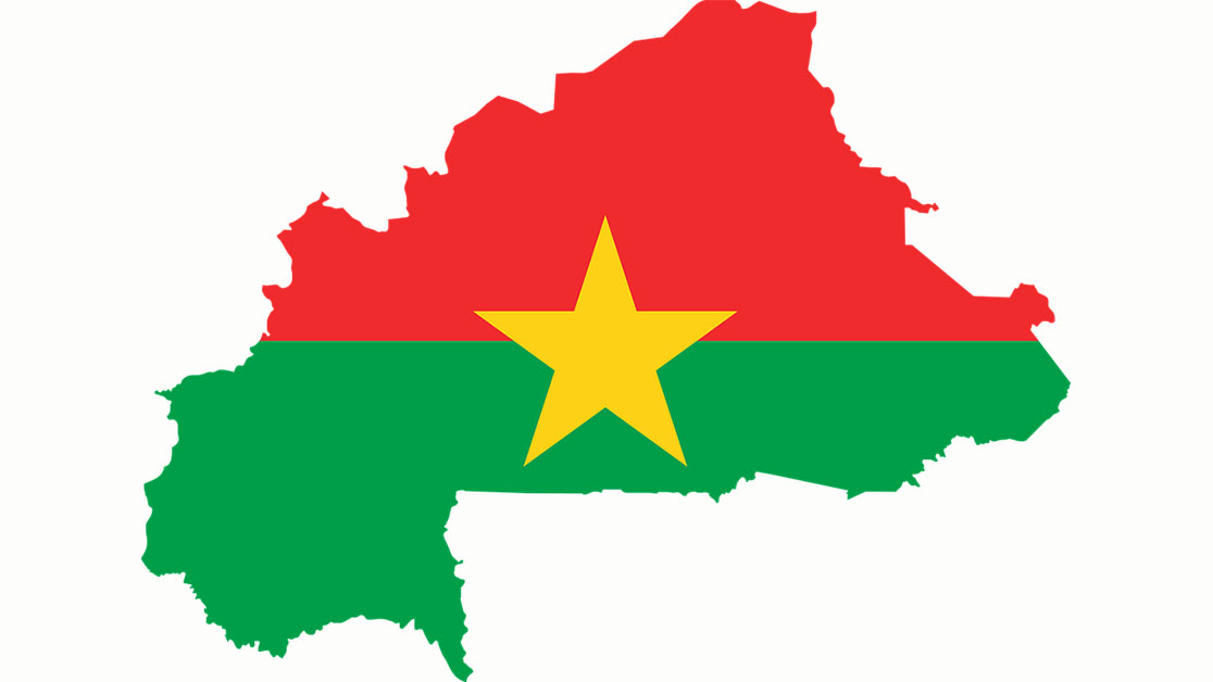 Буркина- Фасо. Флаг. Карта