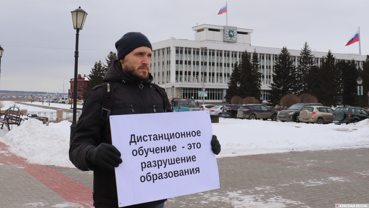 Пикет против дистанционного образования