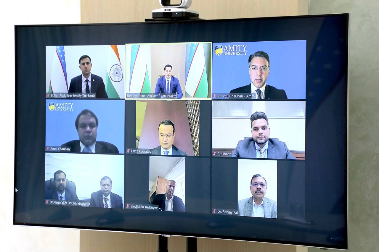 Переговоры вице-премьер-министра Узбекистана с представителями индийских вузов
