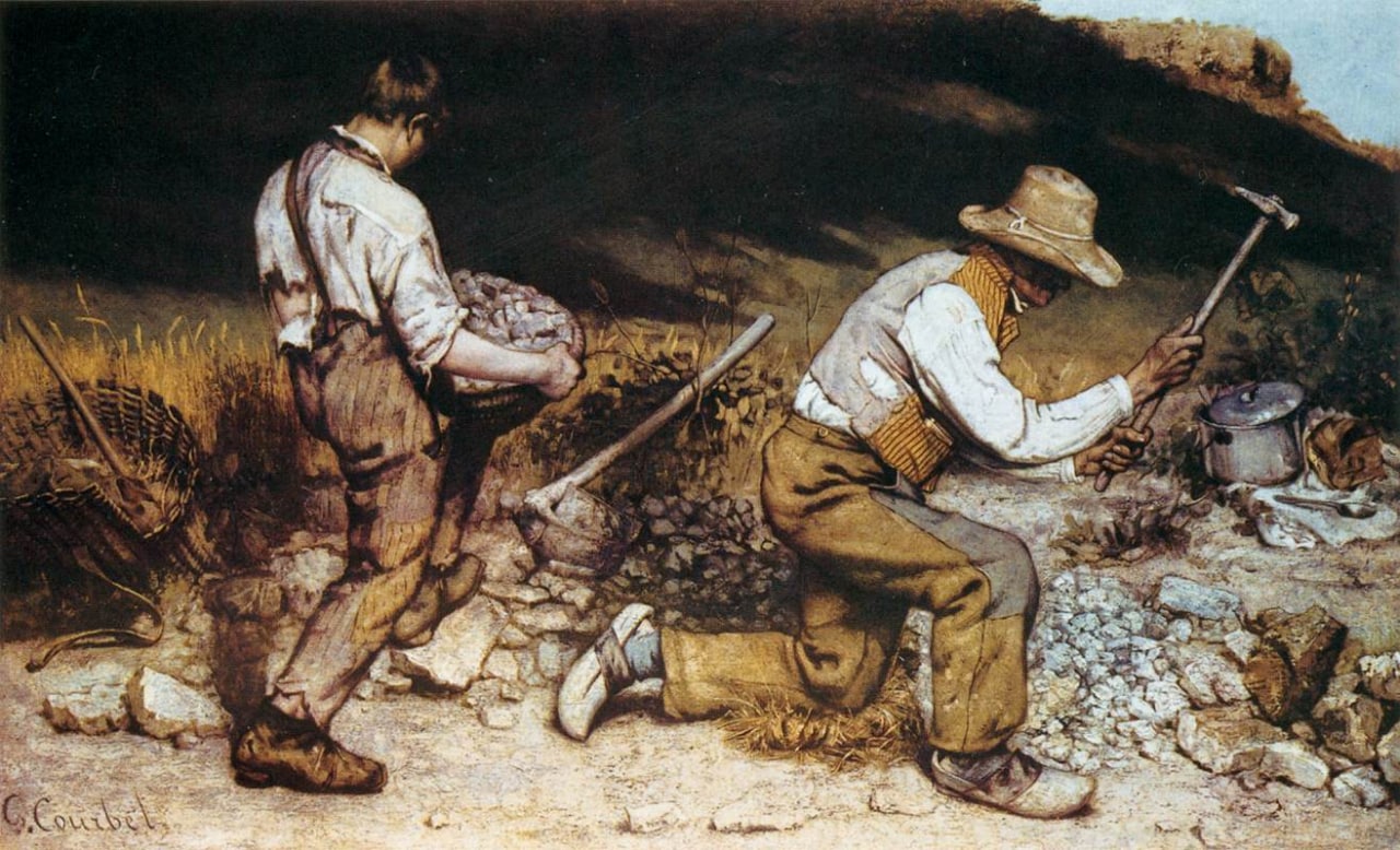 Дробильщики камня, Гюстав Курбе, 1849