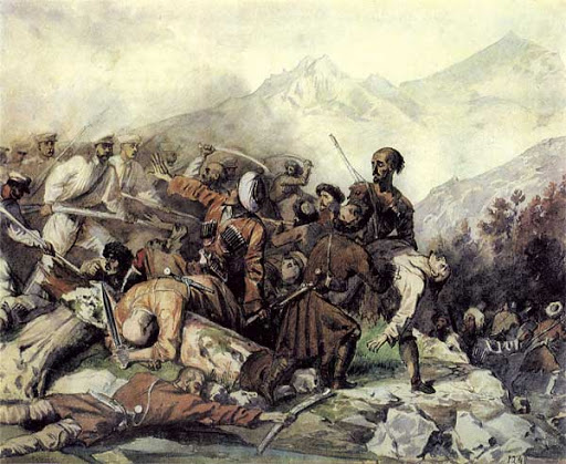М. Ю. Лермонтов. Эпизод сражения при Валерике. 1840