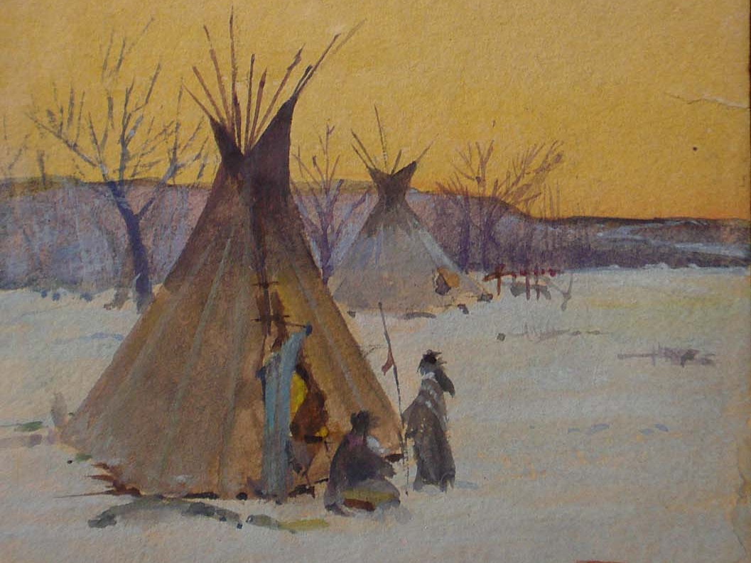 Анри Фарни. Лагерь. Зима 1899 года (фрагмент). 1899