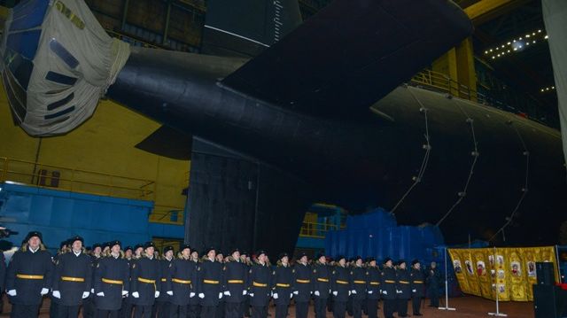 Торжественная церемония вывода атомного подводного крейсера четвертого поколения «Новосибирск»