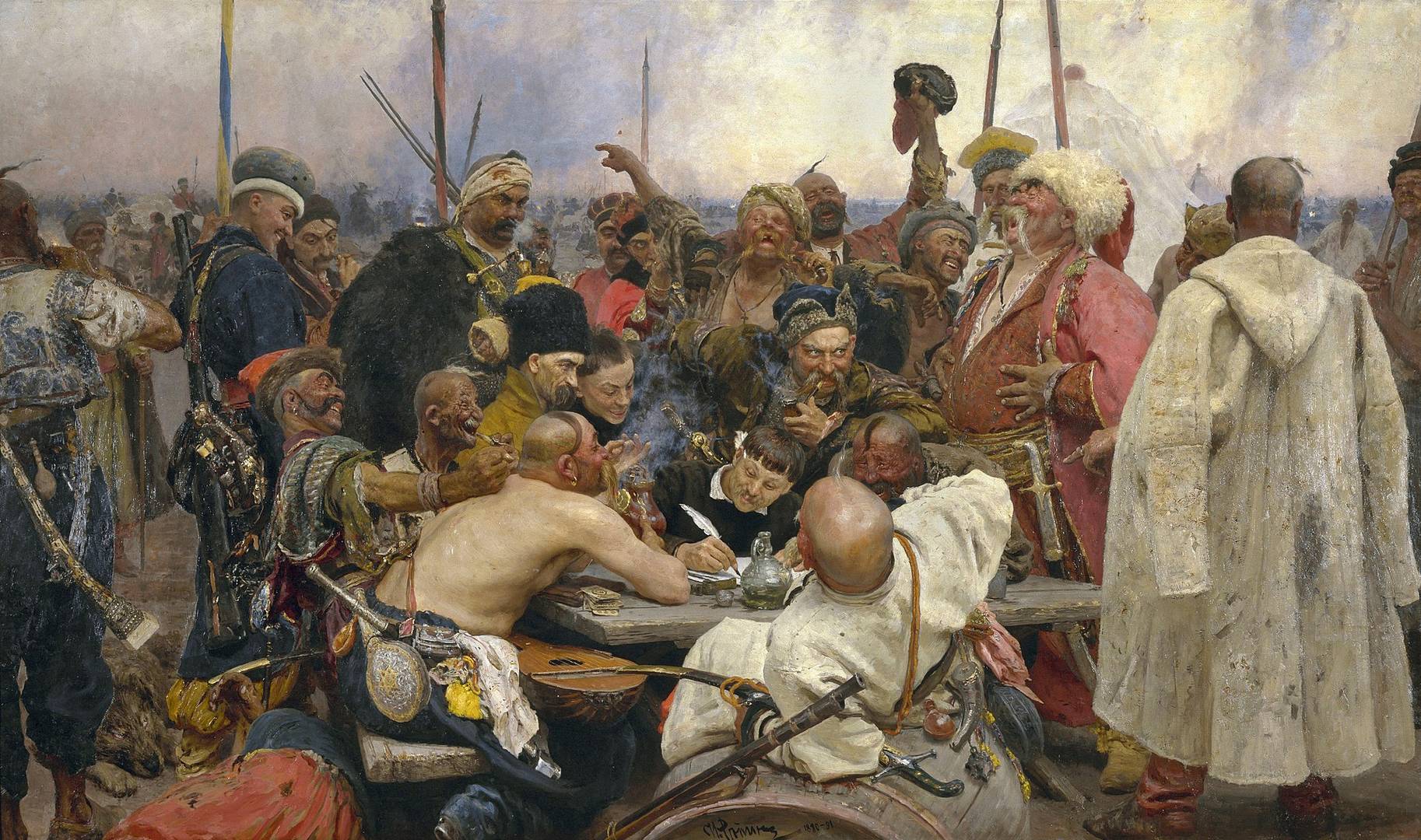 Илья Репин. Запорожцы пишут письмо турецкому султану. 1891
