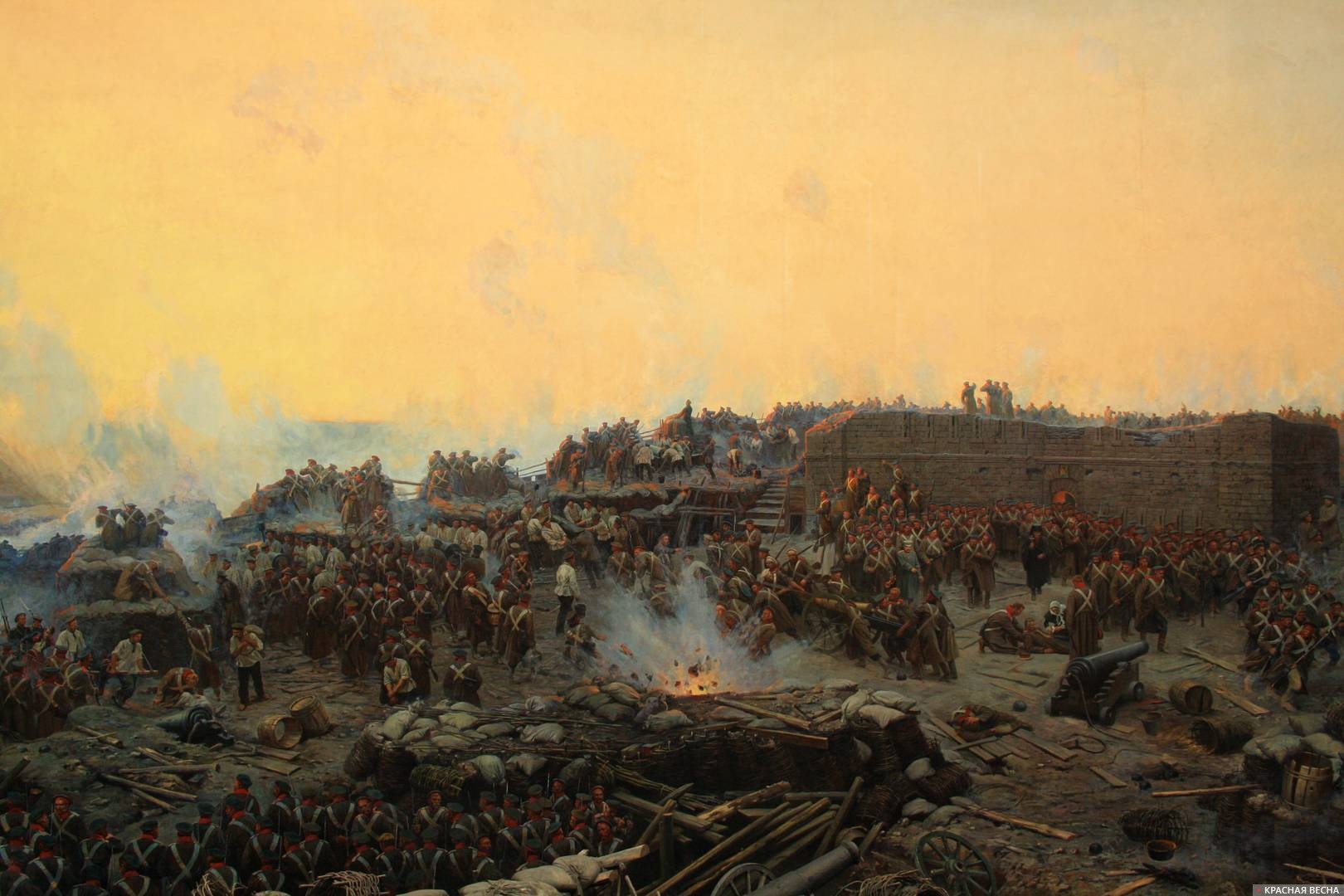 Панорама Оборона Севастополя 1854–1855 гг. (фрагмент) Крым, Севастополь.