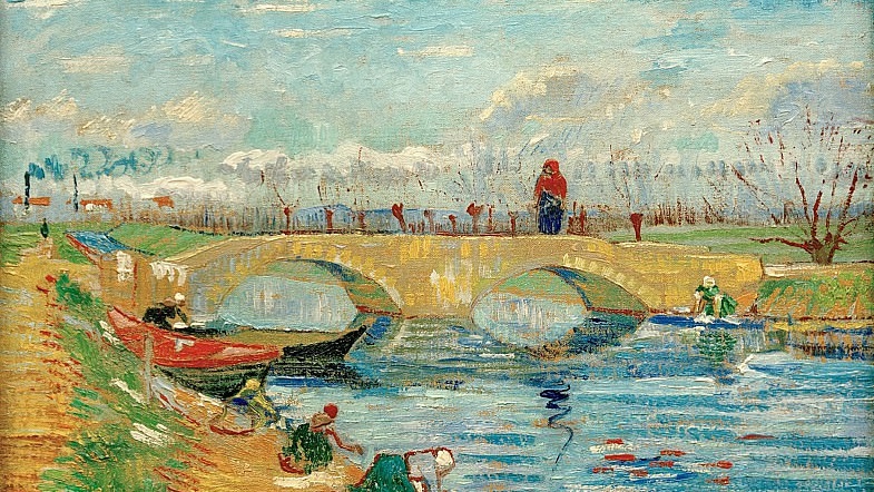 Винсент Ван Гог. Мост в Глезе через канал Вигейра (фрагмент). 1888