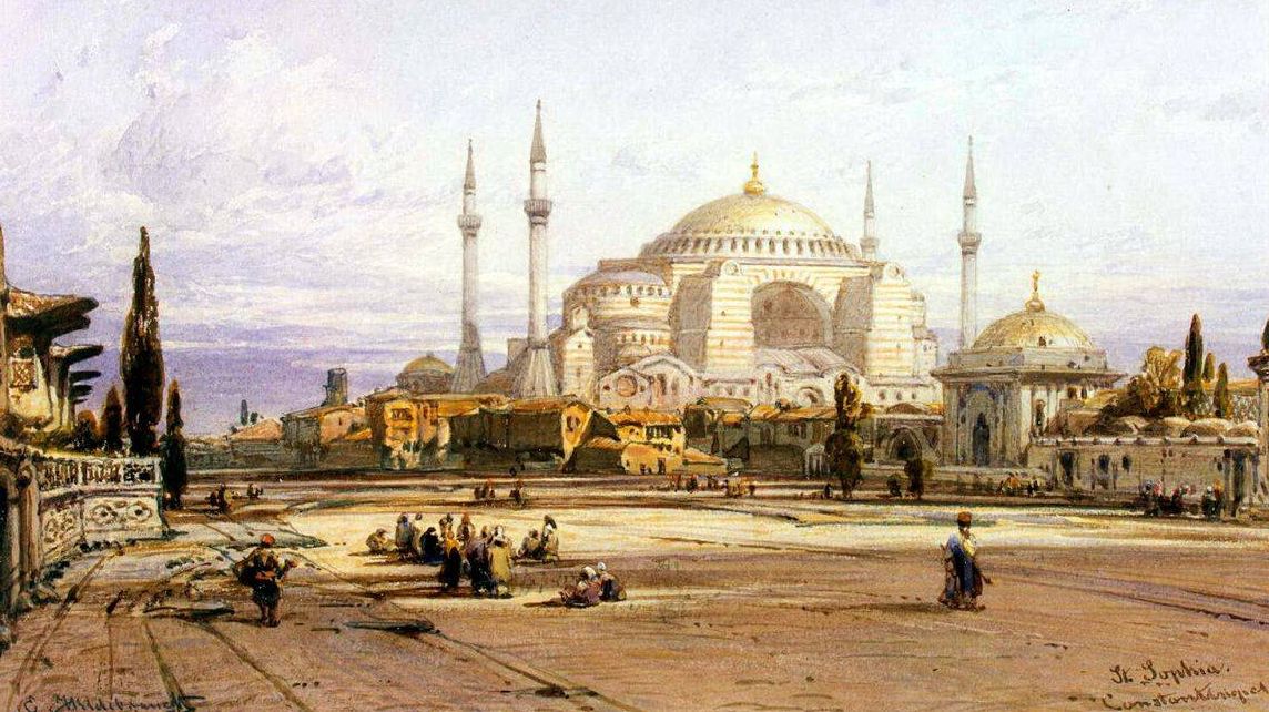 Эдуард Хильдебрандт. Храм Святой Софии в Константинополе. XIX век