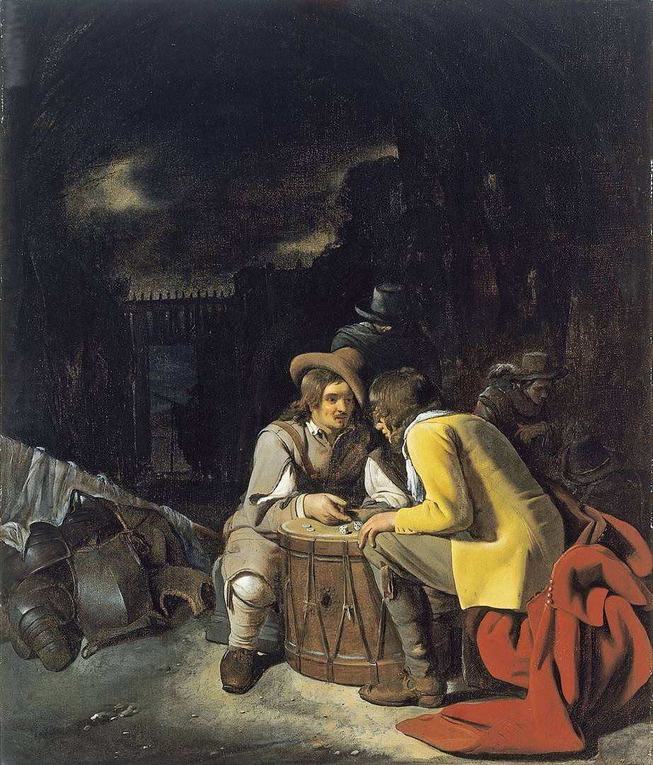 Михаэль Свертс. Солдаты, играющие в кости. Около 1655