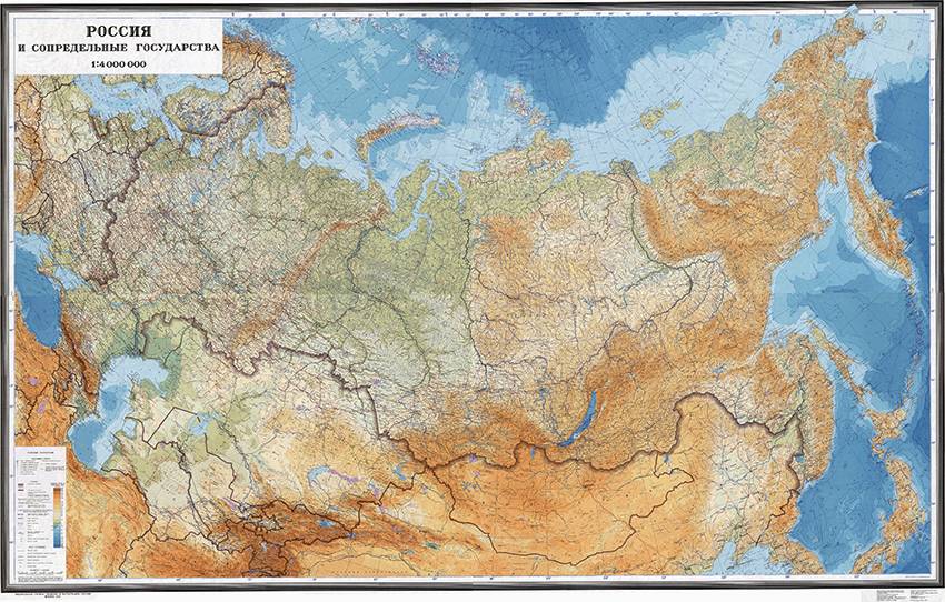 Географическая карта России и стран СНГ