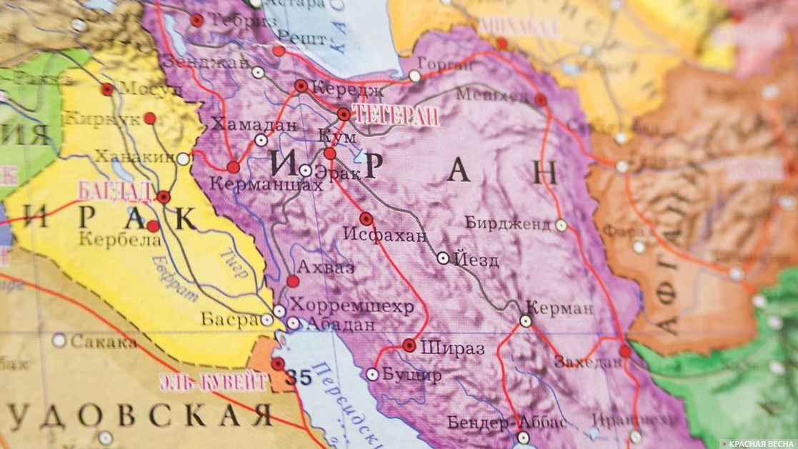 Иран и Ирак на карте