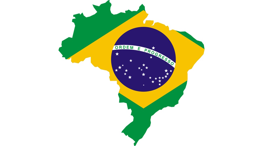 Флаг Бразилии в виде карты