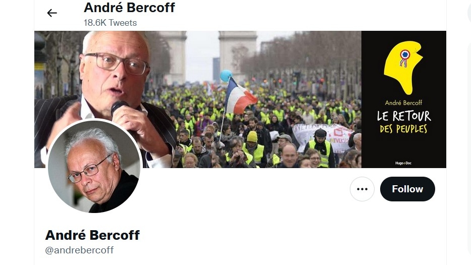 Скриншот страницы Twitter журналиста Андре Беркофф