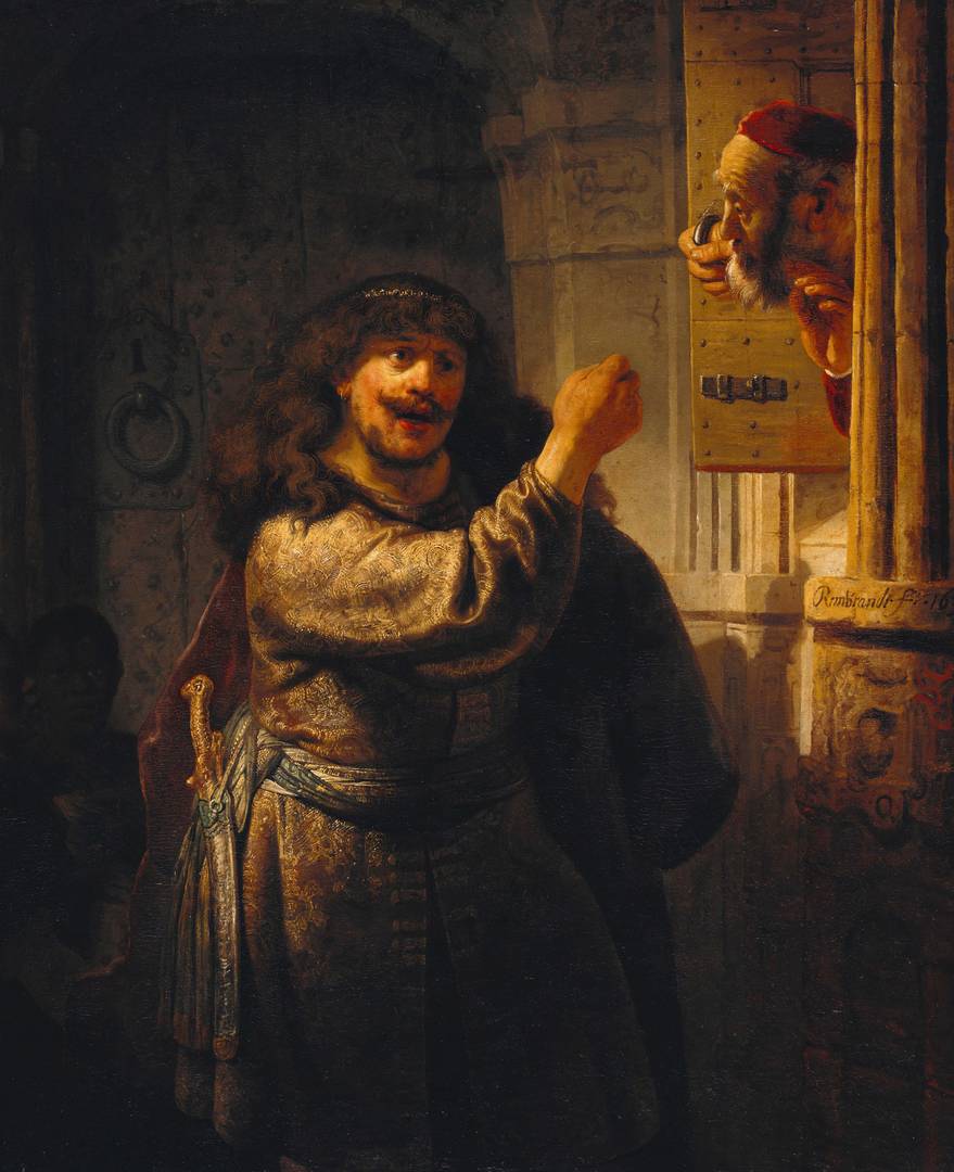 Рембрандт Харменс ван Рейн, Самсон угрожает тестю, 1635
