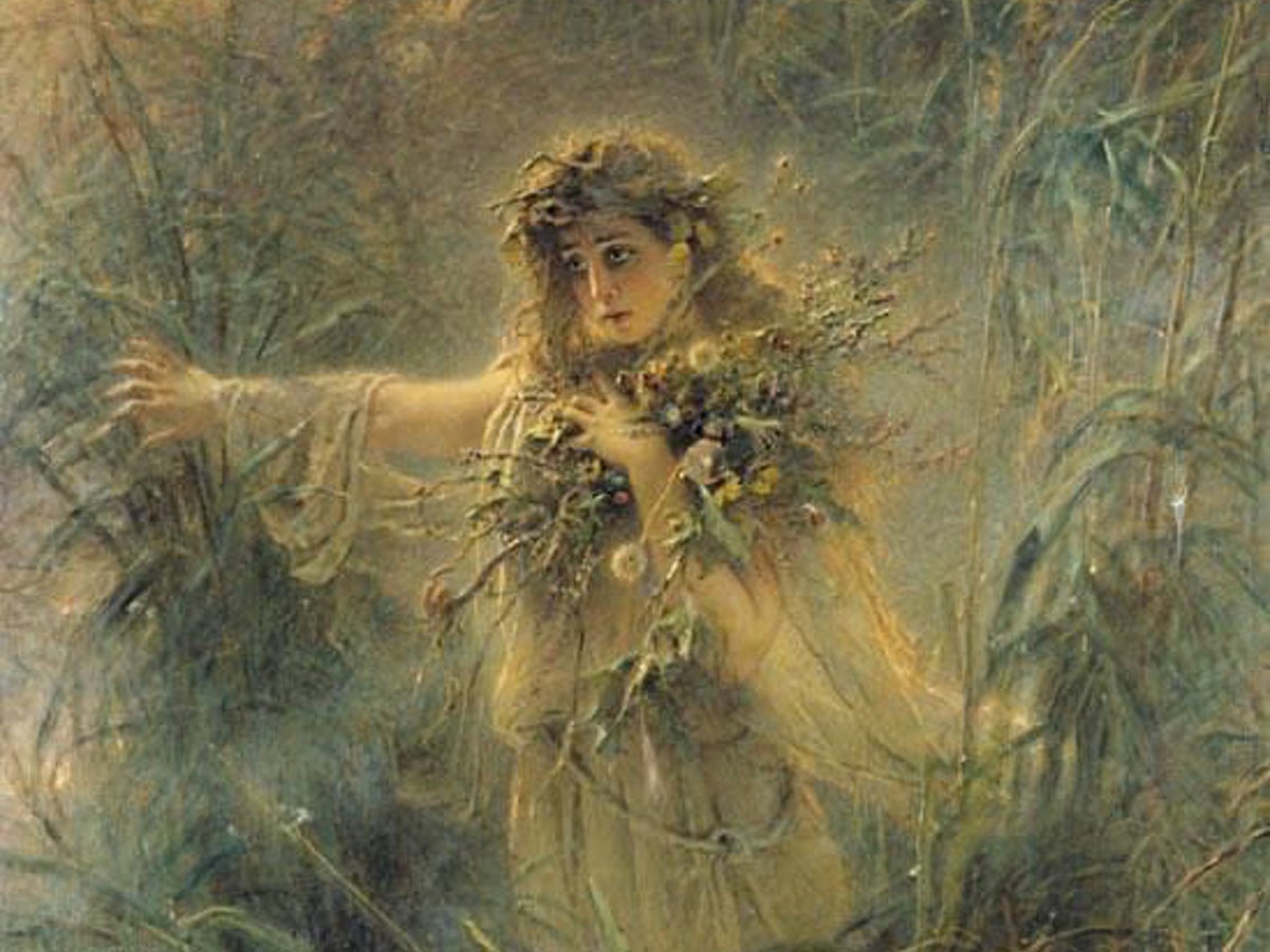 Константин Маковский. Офелия. Фрагмент