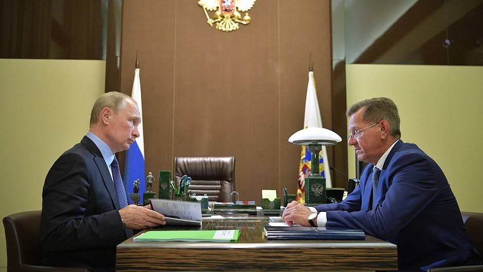 Владимир Путин и Александр Жилкин