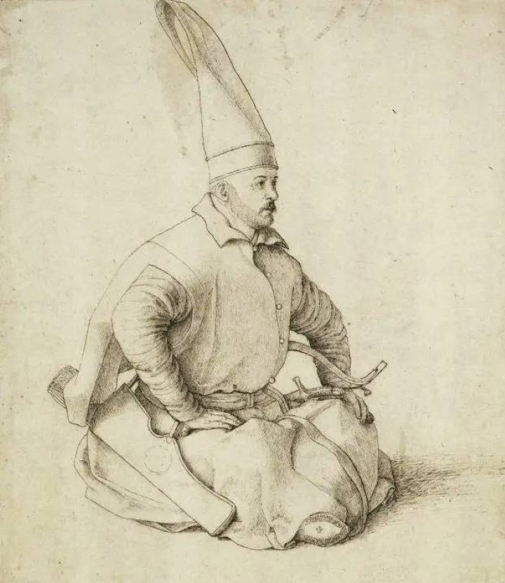 Джентиле Беллини. Сидящий янычар. 1481