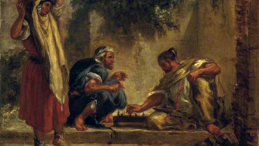 Эжен Делакруа. Арабы, играющие в шахматы (фрагмент). 1847—1848