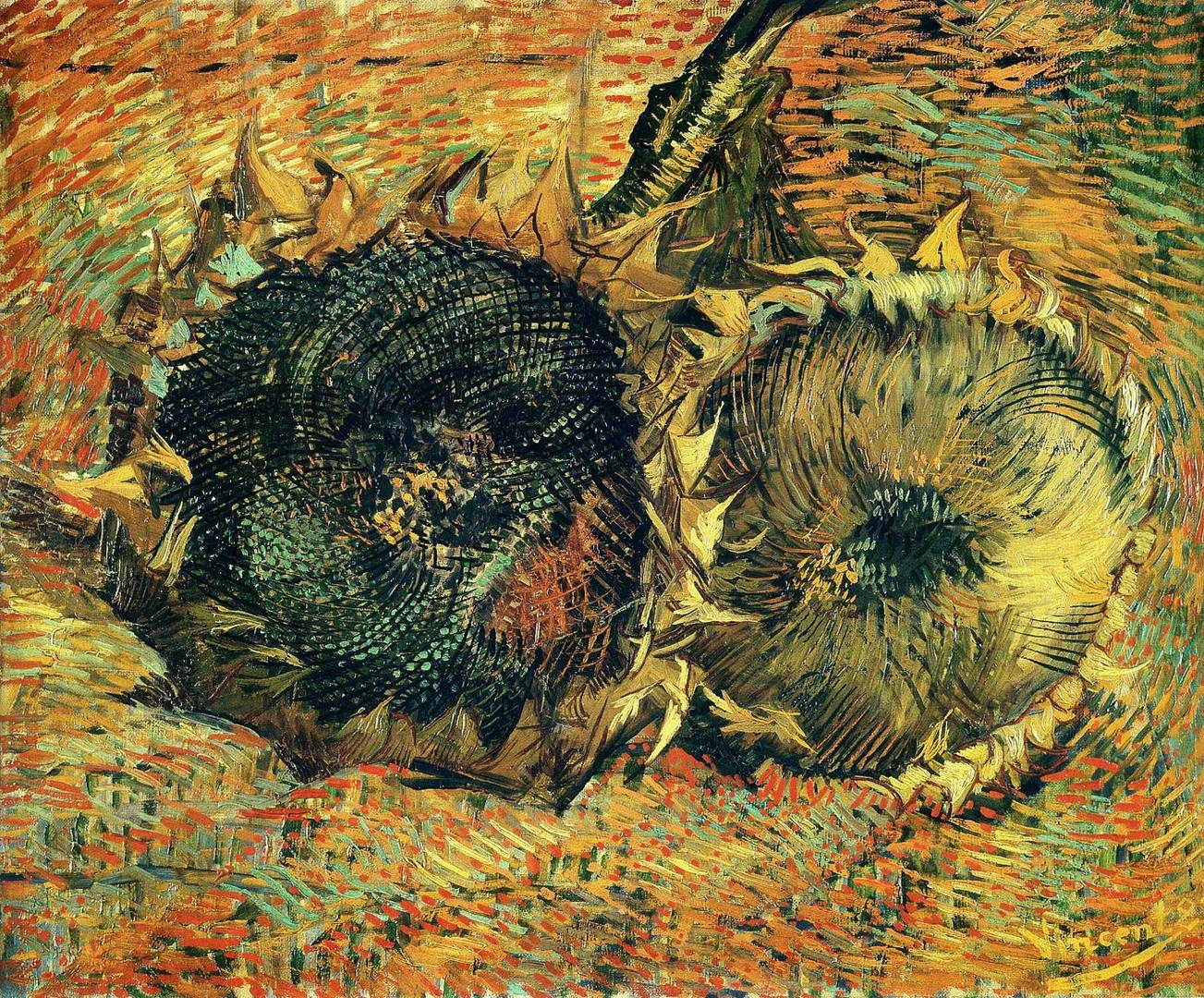 Винсент Ван Гог. Два срезанных подсолнуха. 1887