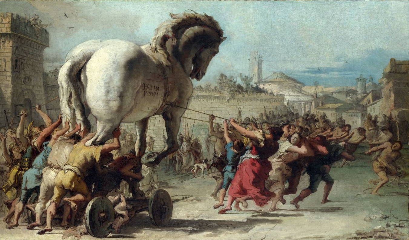 Джованни Доменико Тьеполо. Шествие Троянского коня в Трою. ок. 1760