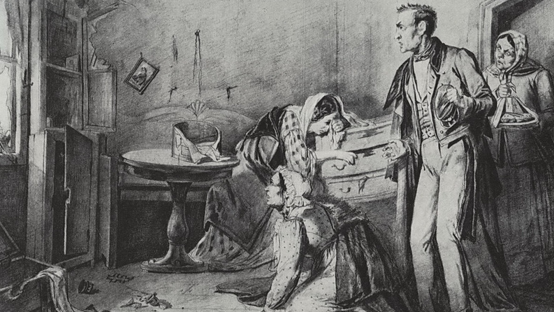 Василий Перов. Кража со взломом в пасхальную ночь (фрагмент). 1861