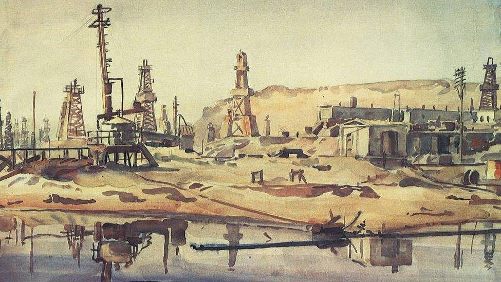 Константин Богаевский. Бакинские нефтяные промыслы. 1930-е