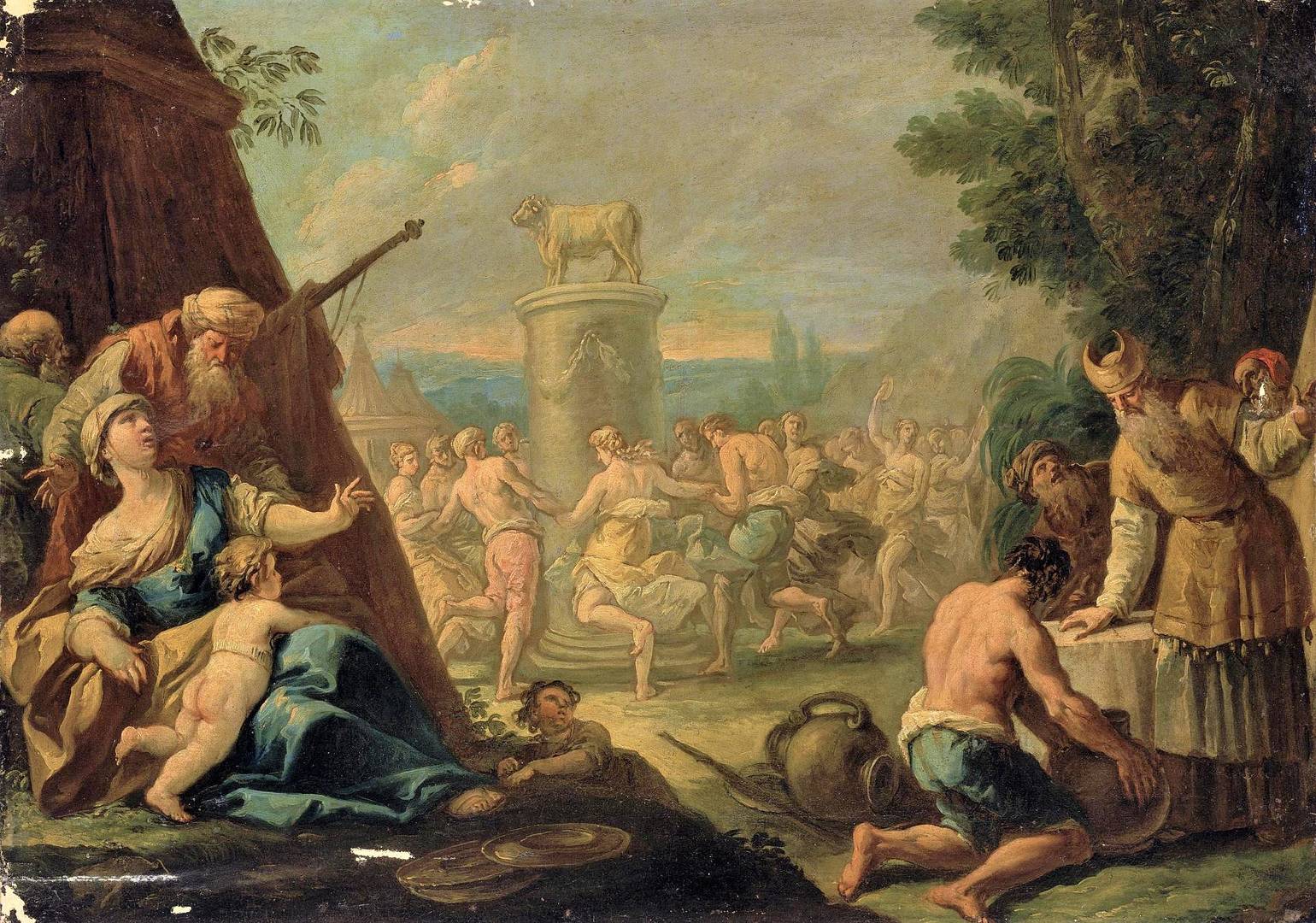 Доменико Гарджуло. Поклонение золотому тельцу. 1612 — ок. 1675