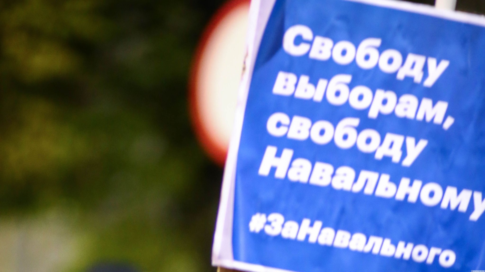 Транспарант на митинге Навального