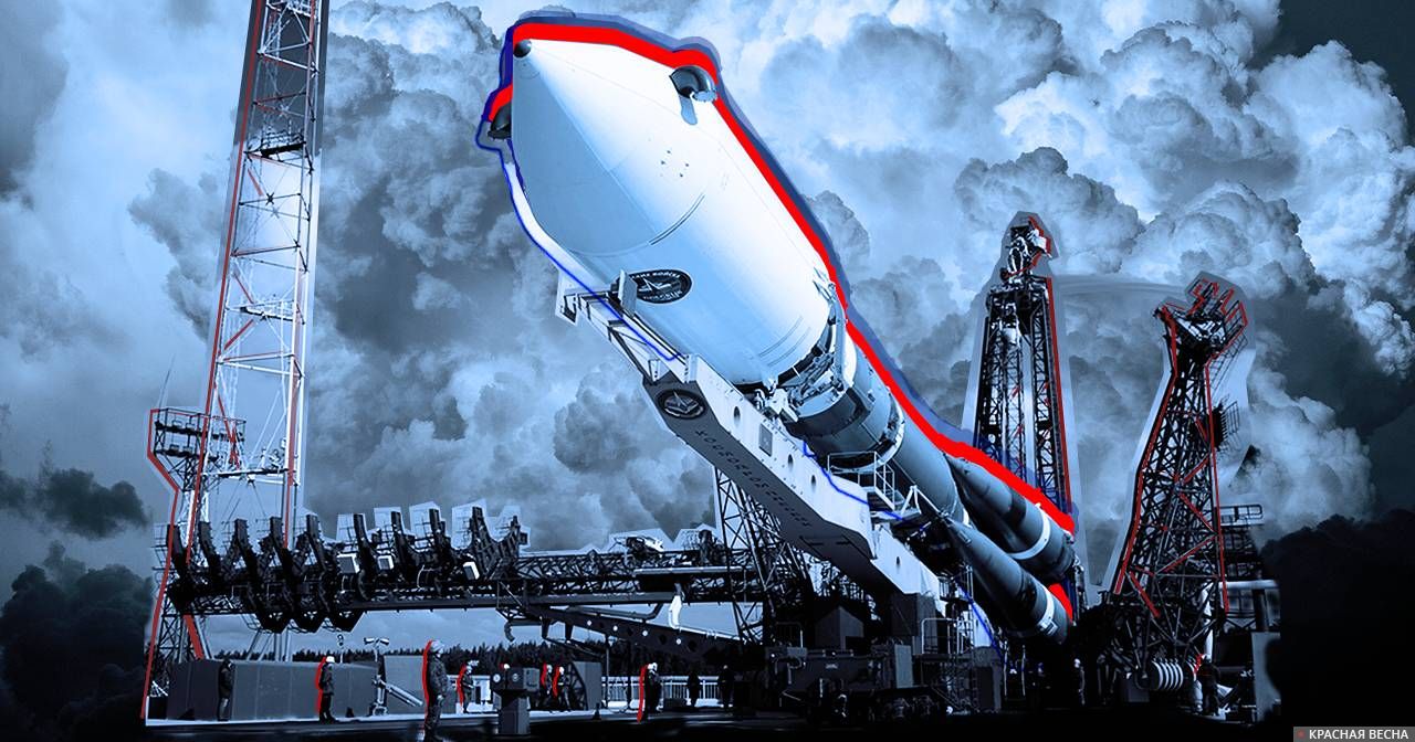 Установка РН «Союз-2.1Б» с навигационным спутником «Глонасс-М»