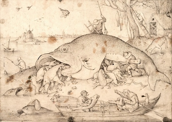 Питер Брейгель Старший. Большие рыбы пожирают малых. 1556
