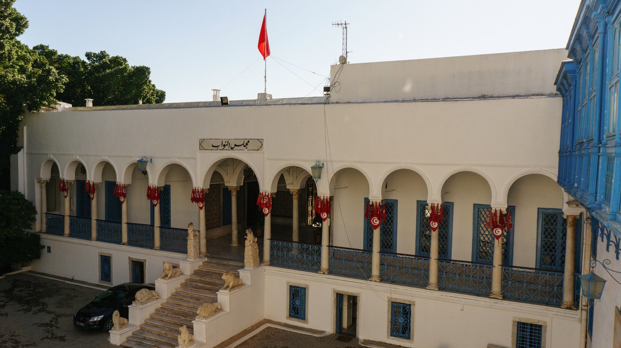 Фасад Тунисского парламента в крыле дворца Бардо
