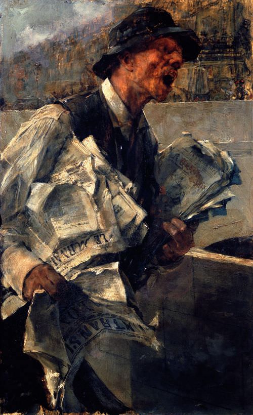 Джованни Больдини. Громогласный парижский продавец газет. 1878