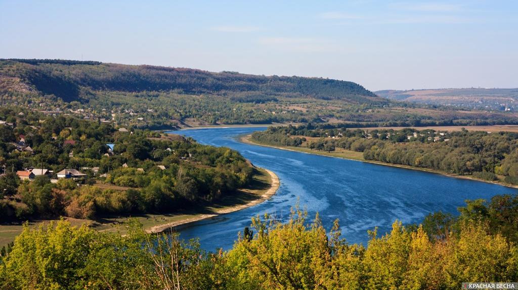 Река Днестр. Граница Приднестровья и Молдавии  