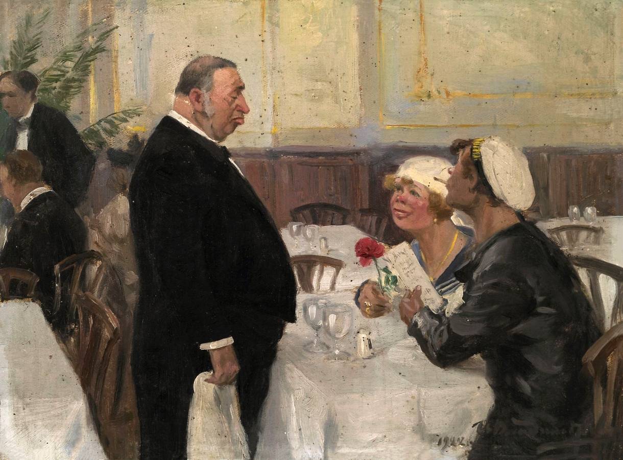 Иван Владимиров. В ресторане (Метрдотель). 1922