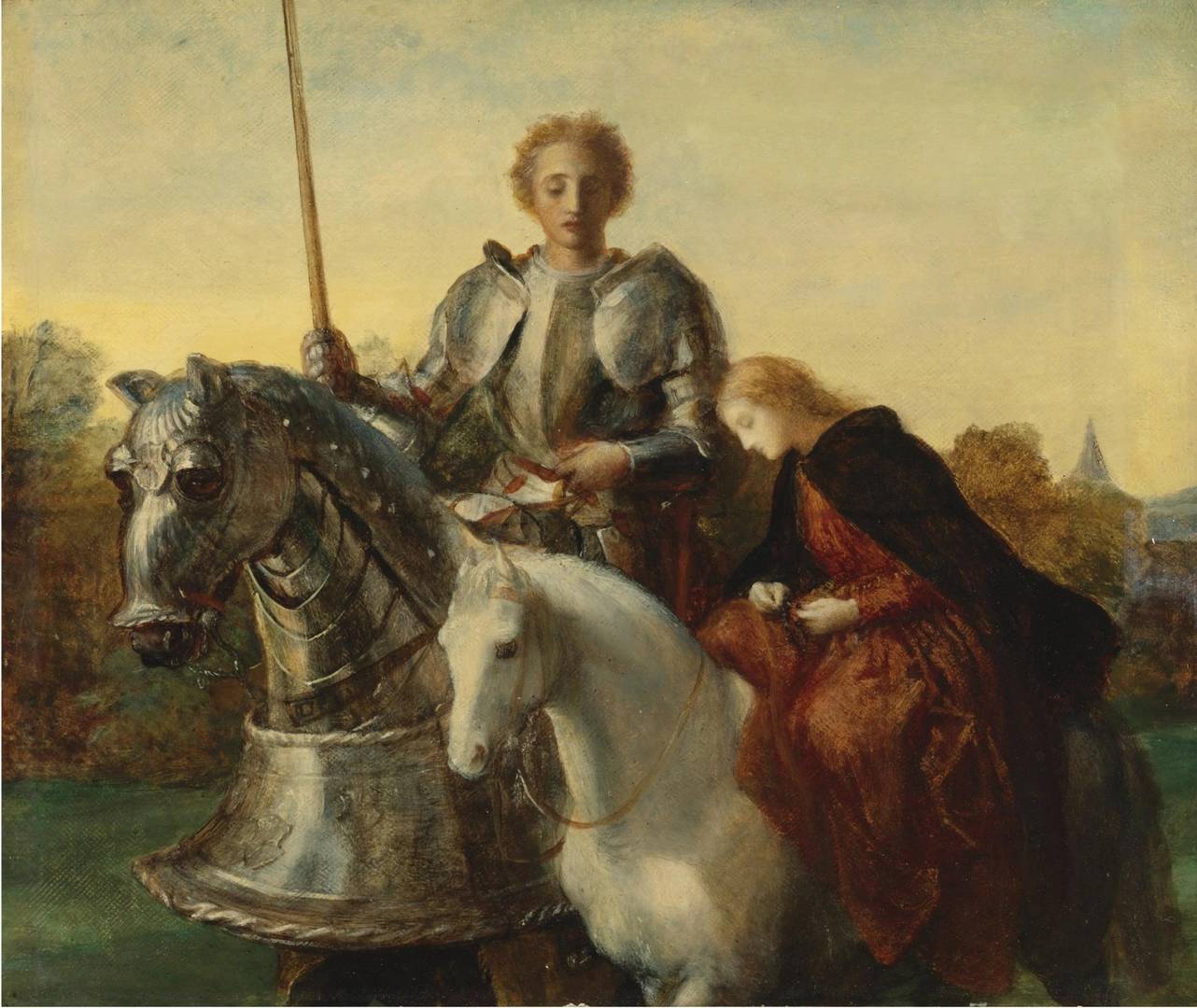 Джордж Фредерик Уоттс. Рыцарь и девушка. 1860