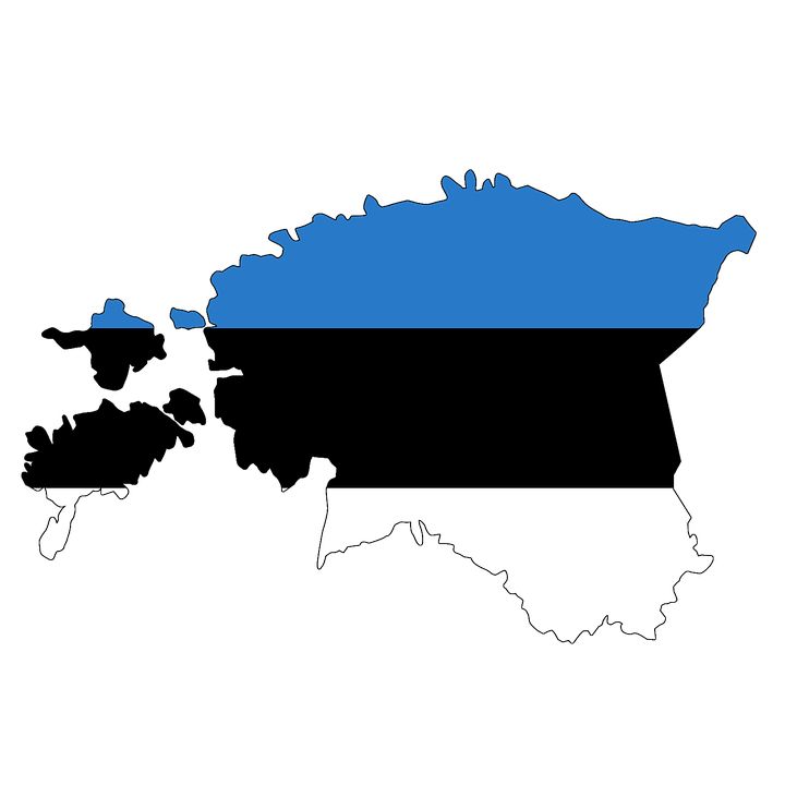 Эстония, карта, флаг